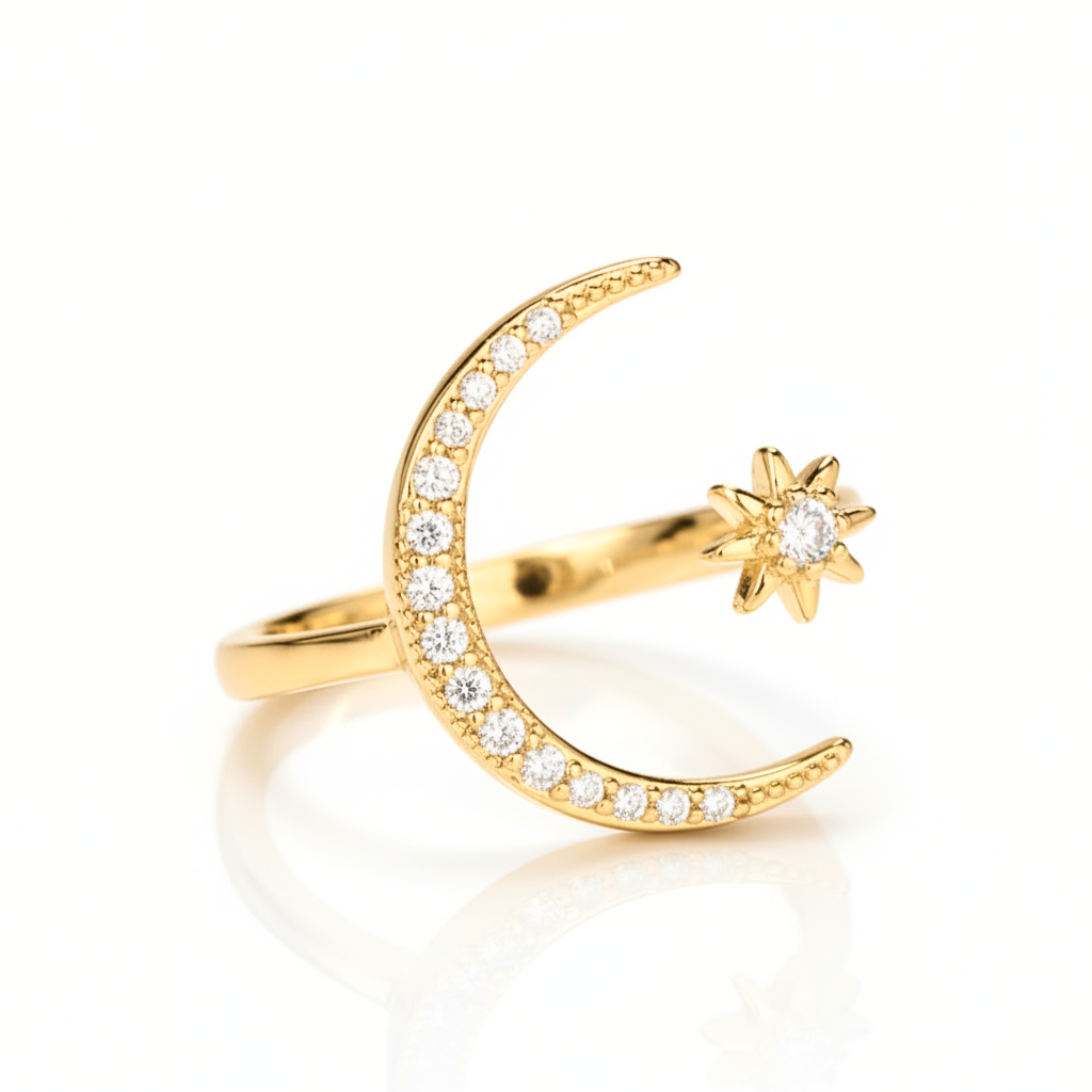 ZAINA™ Hilal Star Ring 🌙
