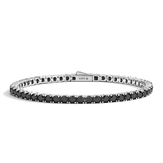 ZAINA™ Zwarte Moissanite Tennisarmband 🌑