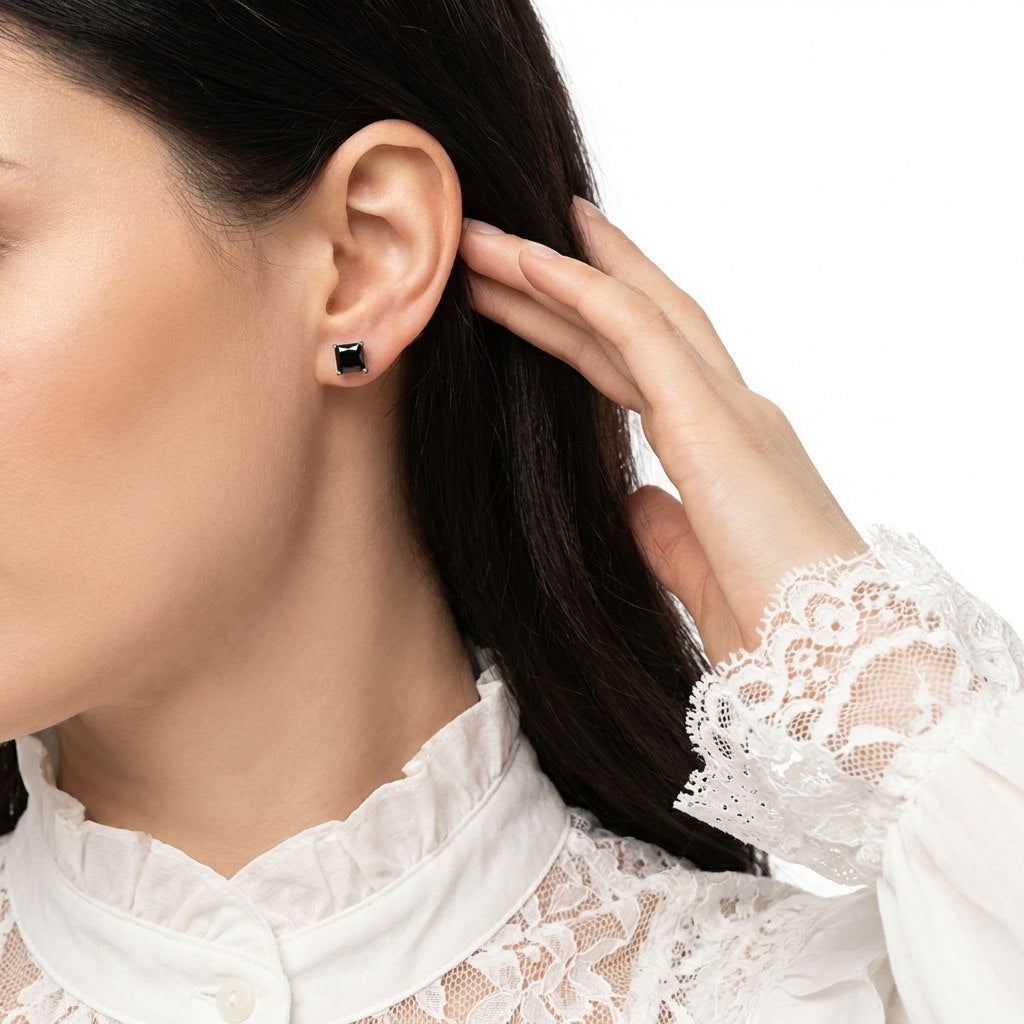 ZAINA™ Black Onyx Stud Earrings